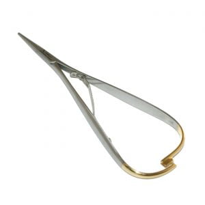 gold grooved for elastics mathieu needle holder